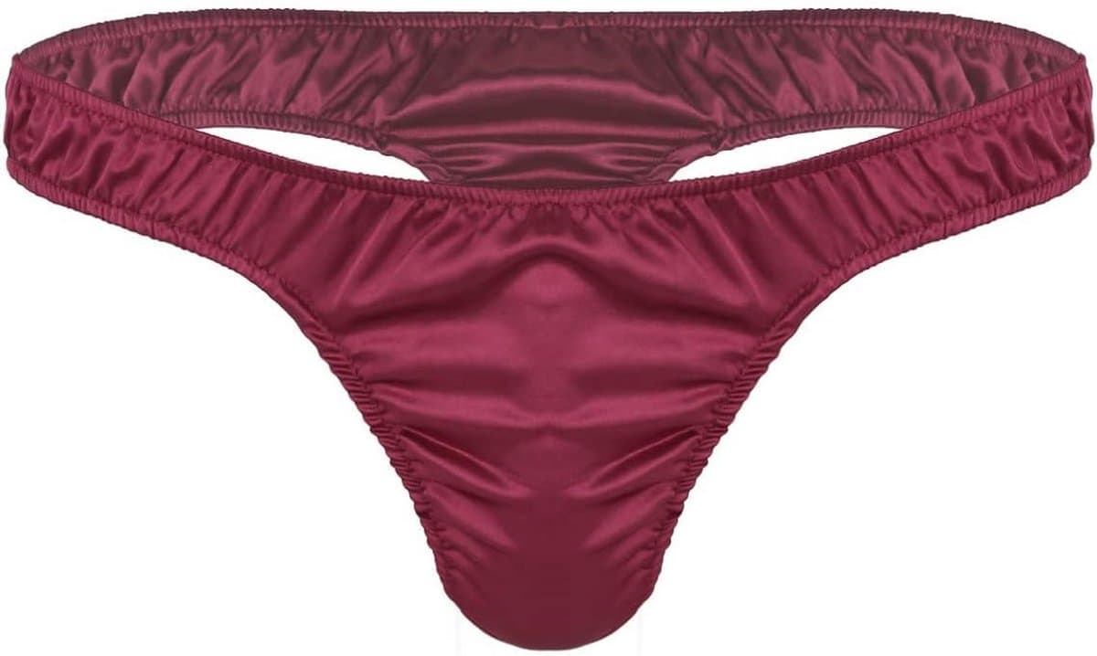 Mannen Satijnen Wetlook G-String Tanga Ondergoed Lage Taille Prikkelend — afbeelding 1