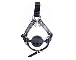 BNDGx® - Extreme BDSM Masker - Nep Leer - Met Gag Neus Klem - SM