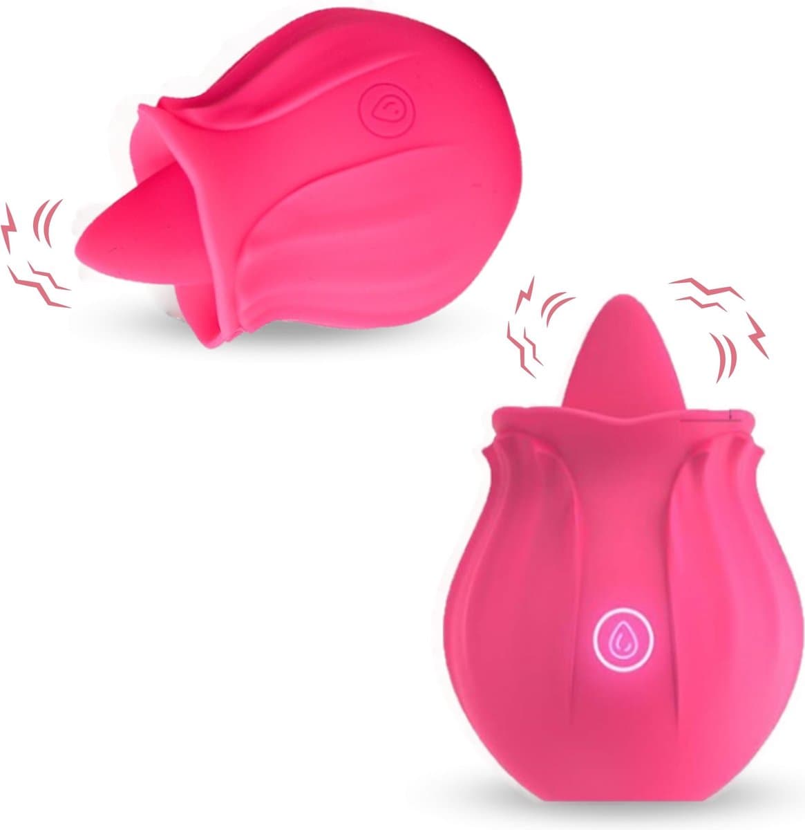 Siliconen tong vibrator- vibrator voor vrouwen - likkende- beffen g spot- clitoris stimulator- 10 vibratie lik standen- met oplaadbare usb kabel- seks speeltje, sex toys- erotiek voor mannen en vrouwen.' — afbeelding 1