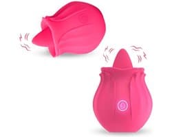 Siliconen tong vibrator- vibrator voor vrouwen - likkende- beffen g spot- clitoris stimulator- 10 vibratie lik standen- met oplaadbare usb kabel- seks speeltje, sex toys- erotiek voor mannen en vrouwen.'