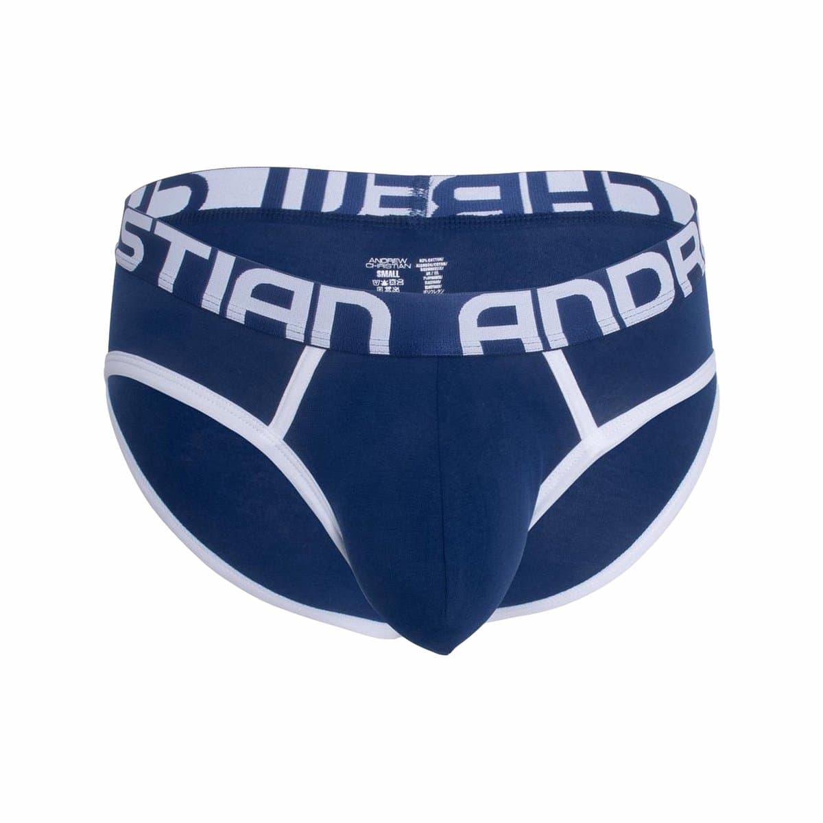 Andrew Christian BULGE C-RING BRIEF Navy - MAAT M - Erotisch Heren Ondergoed - Slip voor Man - Sexy mannen Slip — afbeelding 1
