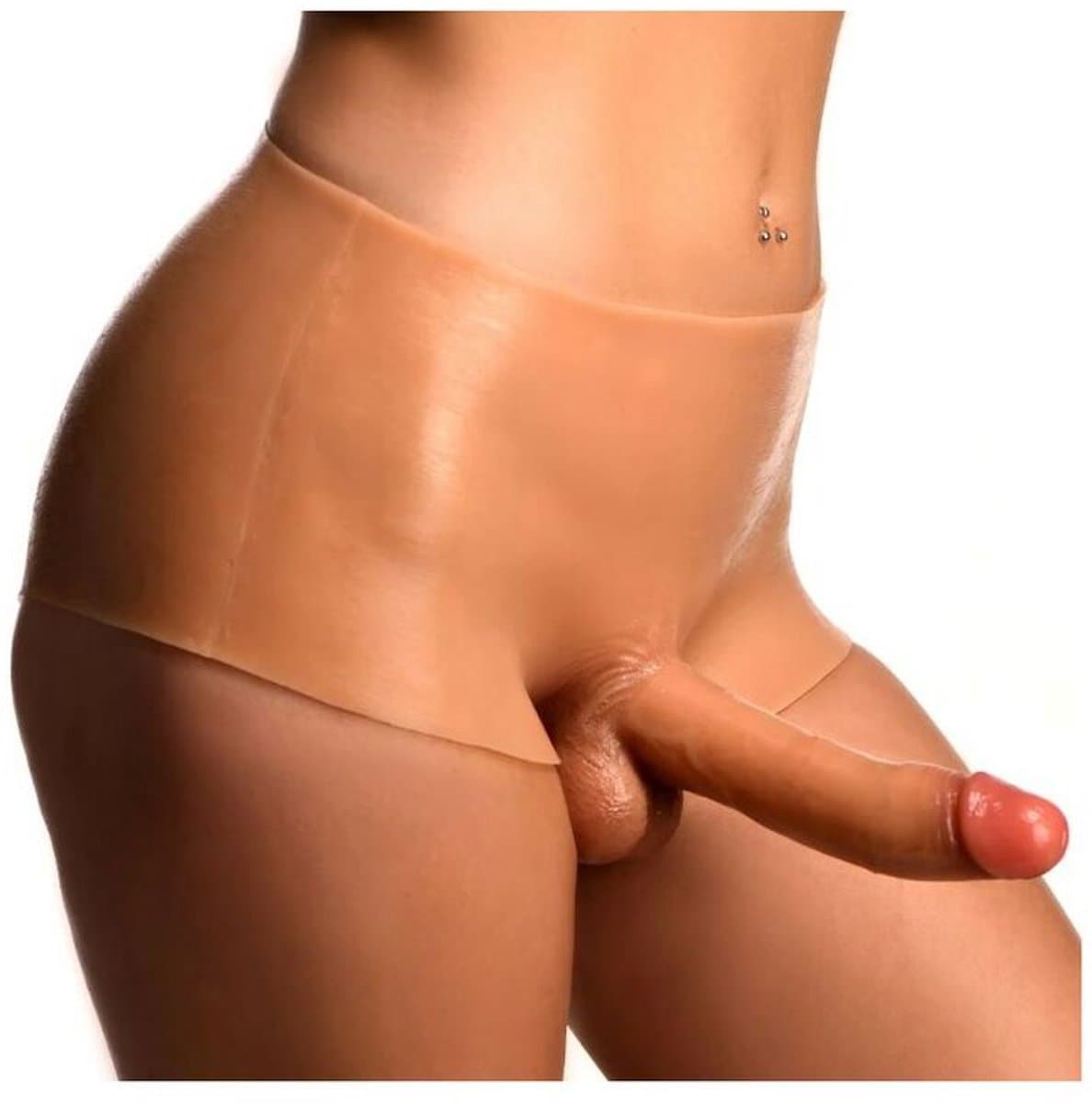 XR Brands Boner Briefs - Penis Panties - Medium erotisch kostuum - beige — afbeelding 1