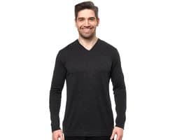 100% Merino Henley Shirt Heren Met Lange Mouwen – Ondergoed Van Merinowol
