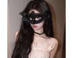Holiday maskerade masker vrouwelijke taart half gezicht met witte veren half gezicht oogmasker rekwisieten, stijl 5
