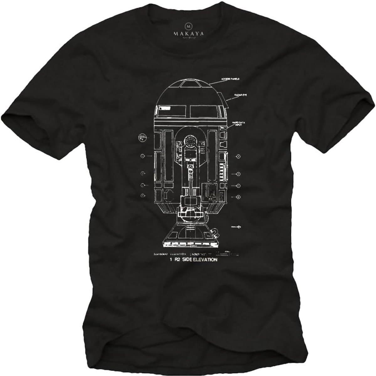 T-Shirt voor Heren met Robot Grafische Print — afbeelding 1