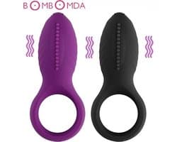 Vibrerende Cockring - silicone penis ring- G-spot stimulator -Paars