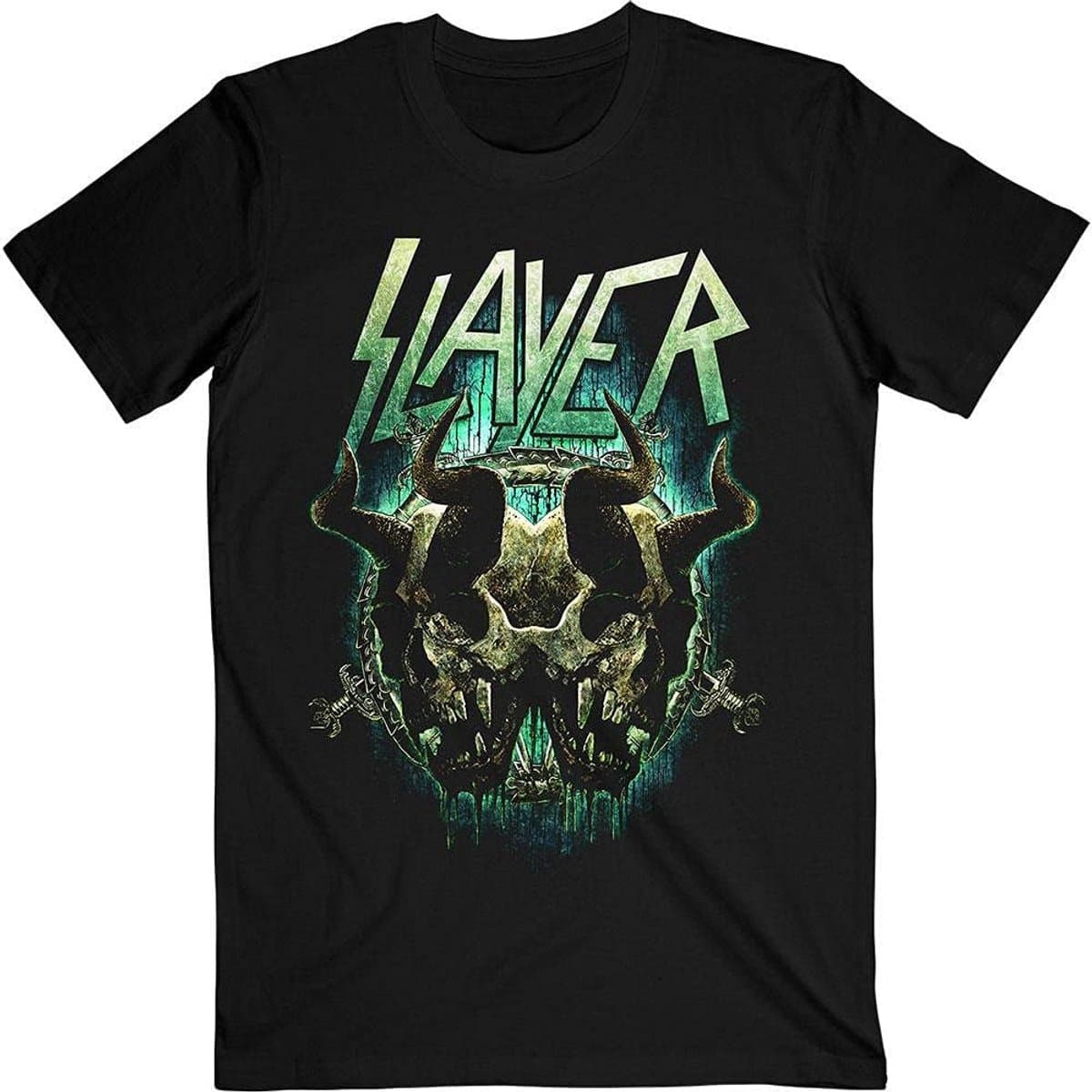 Officieel Gelicentieerd Metal Band T-Shirt met Dubbel Demonen Logo voor Heren — afbeelding 1