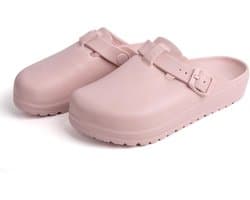 Dames werk klompen boog ondersteuning slip-on muiltjes slip bestendig tuin verpleegster chef keuken schoenen gewatteerde bedrukte sandalen slippers