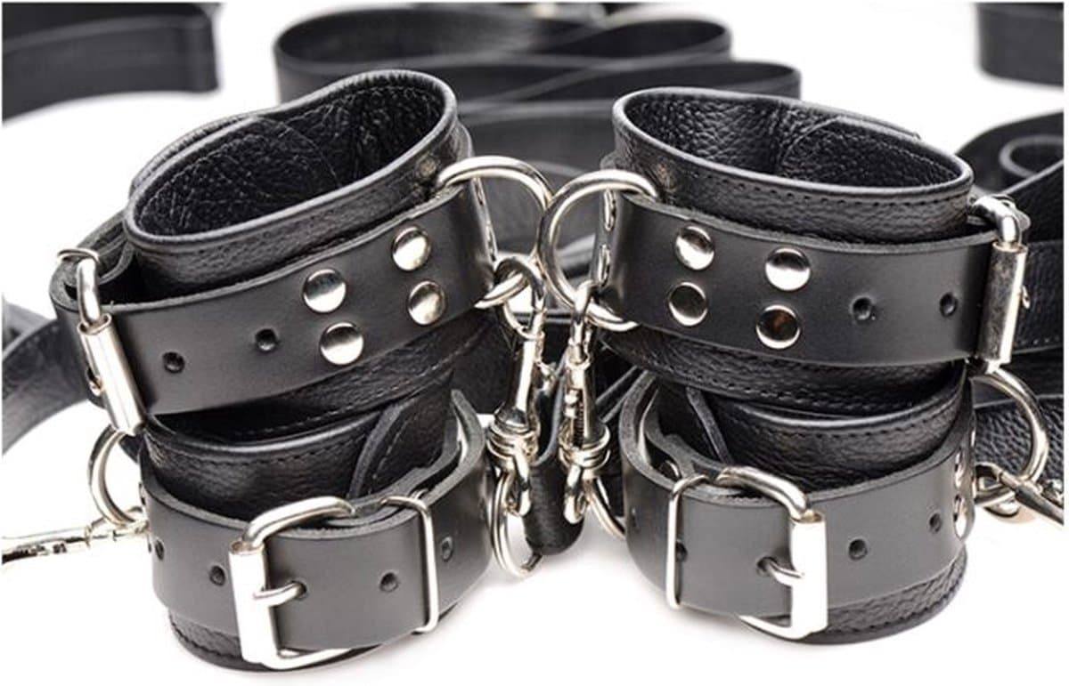 XR Brands AF721 - Leather Bed Restraint Kit — afbeelding 1