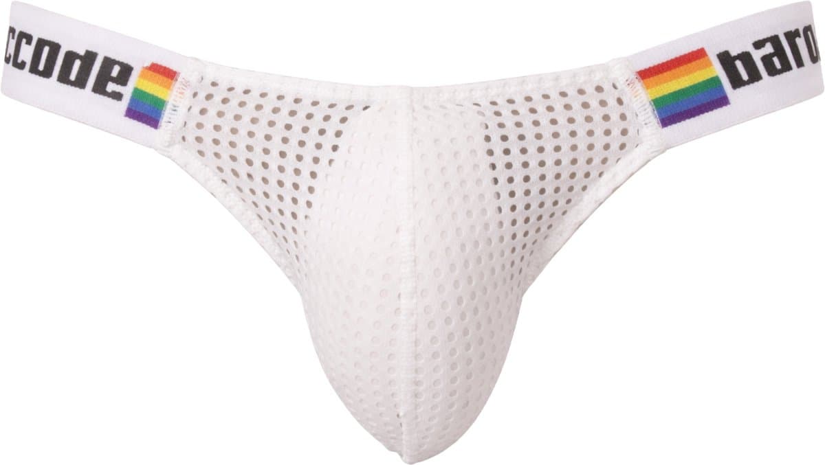 Barcode Berlin Pride Brief Regiro White - MAAT XL - Erotisch Heren Ondergoed - Slip voor Man - Sexy mannen Slip — afbeelding 1