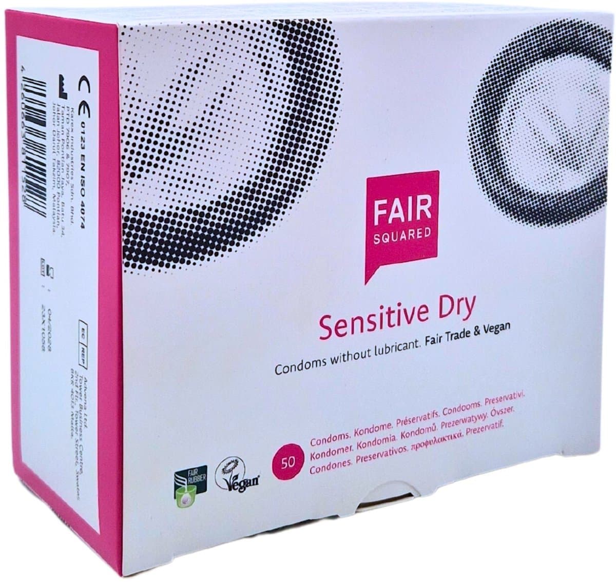 Fair Squared Sensitive Dry 50 eco condooms zonder glijmiddel — afbeelding 1