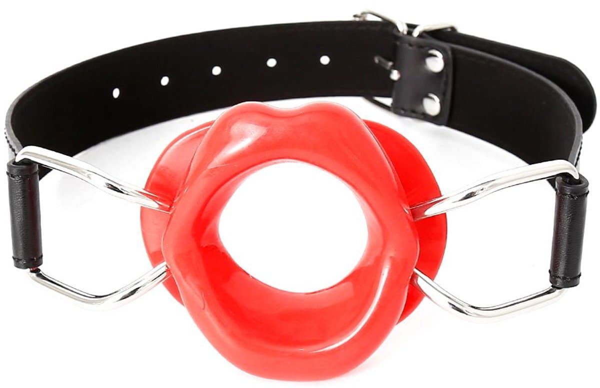 Kiotos Leather - Rode Mondknevel met Rode Lippen - Fascinerende Toevoeging voor Intiem Plezier — afbeelding 1