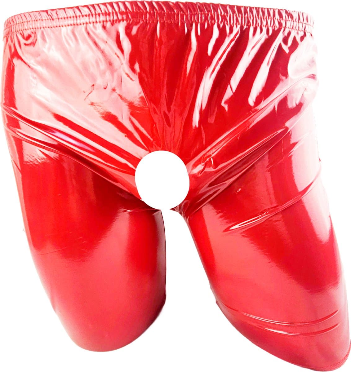 BamBella ® - Boxer short Maat L/XL Datex Rood (Latex en stof SM kleding BDSM erotische heren kleding ondergoed lingerie onderbroek zwart — afbeelding 1