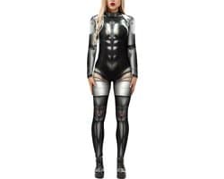 Halloween Skelet Bodysuit Dames - Eng Catsuit Kostuum voor Carnaval