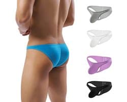 Heren Ondergoed Slip Laag Model IJszijde Transparant Bikini Slipje