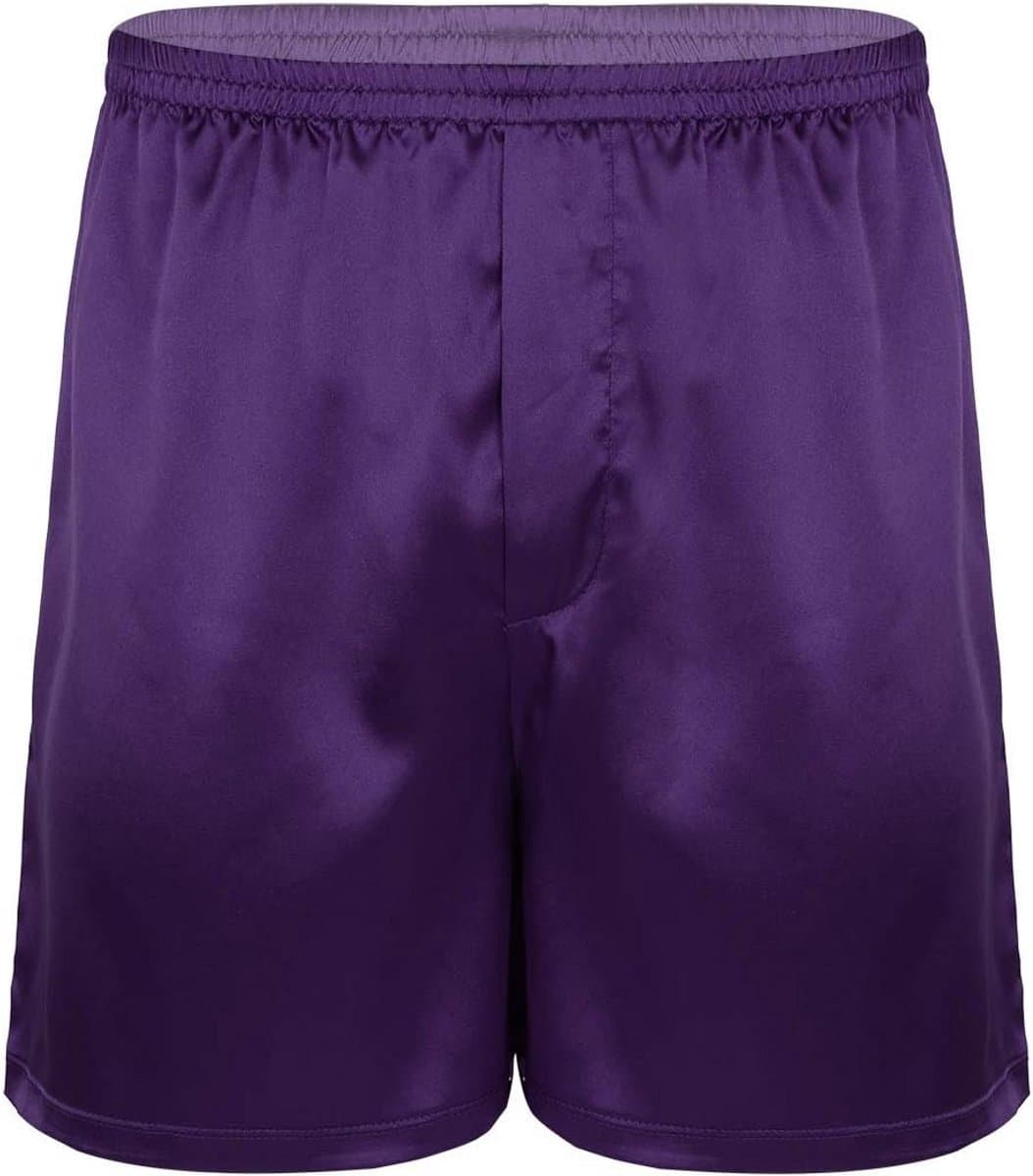 Heren Boxershorts Satijn Glans Losse Onderbroek Zijden Look Pyjamabroek — afbeelding 1