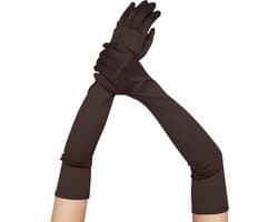Lange dames handschoenen - extra lange satijnen stretch satijnen handschoenen - vintage feest dameshandschoenen - bruidshandschoenen - geschikt voor bruiden bruiloft opera theekransje