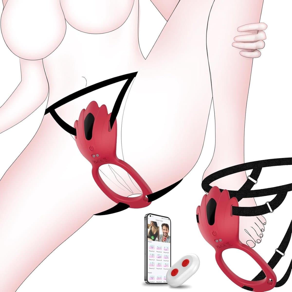Daity Ondergoed vibrator - Clitoris Stimulator - Afstandsbediening en App - Sex Toys voor Vrouwen - Stil en Discreet - Waterafstendig - 10 Vibratie Standen - Vibrator voor Koppels - Erotiek — afbeelding 1
