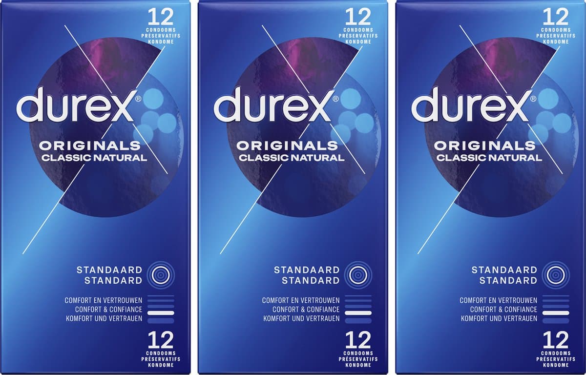 Durex Condooms Classic Natural 12st x3 — afbeelding 1