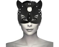 COQUETTE ACCESSORIES | Coquette Vegan Leather Mask With Cat Ears | BDSM | Fetish | Woman Mask | Kinky | Bondage | Carnaval