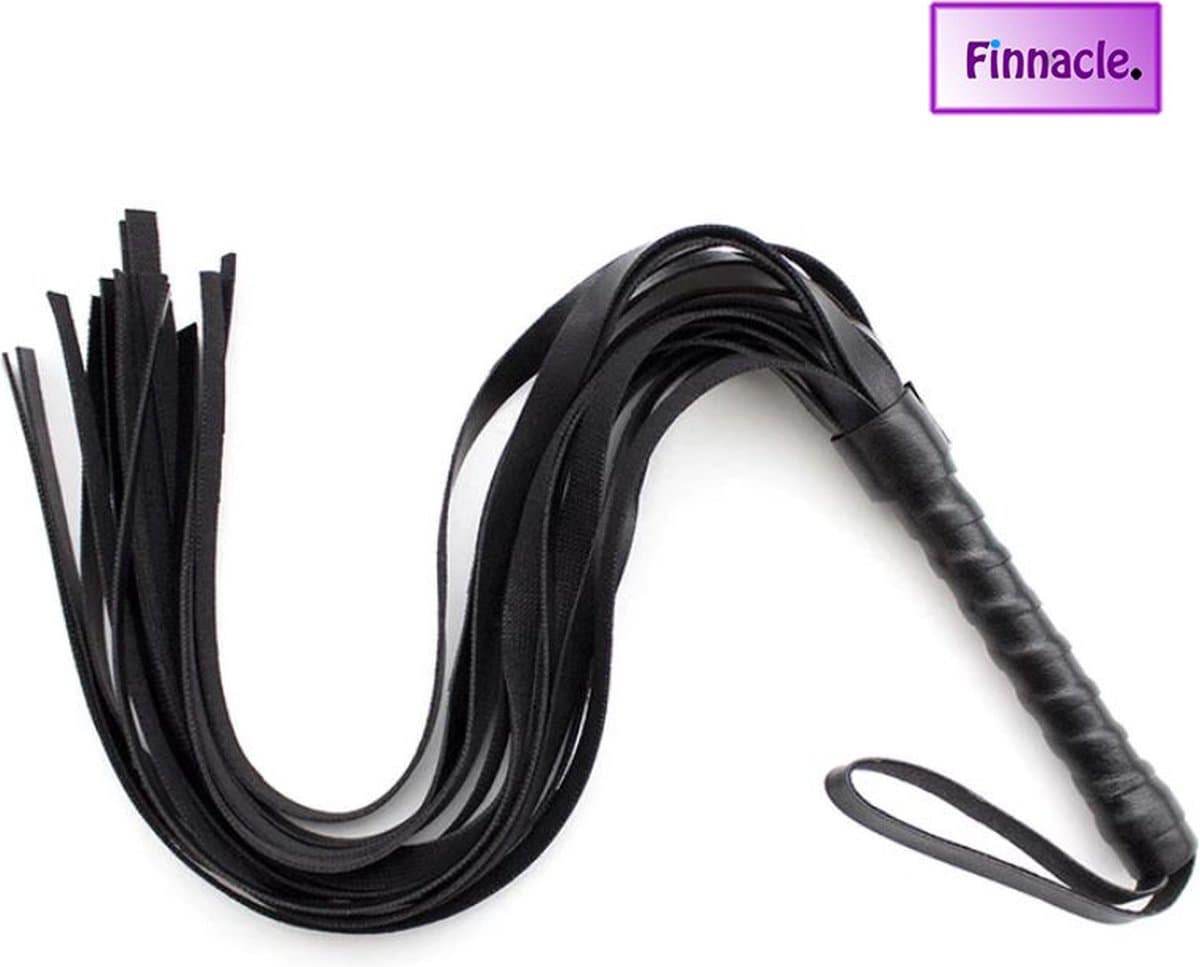 Finnacle - Erotische Zweep – BDSM – Seks zweep – Bondage – Sm zweepje – Leer – Zwart — afbeelding 1