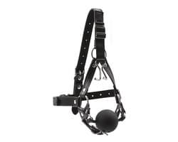Neushaak Ball Gag Hoofdharnas - Neushaak Ball Gag Hoofdharnas | BDSM Hoofdharnas met Siliconen Gag en Neushaak | Volledig Verstelbaar
