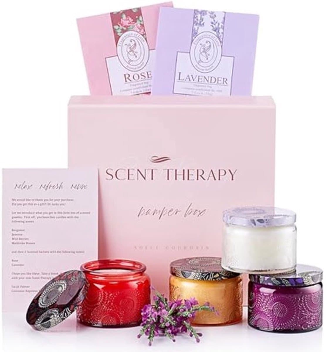 Aromatherapie kaars cadeauset - Verjaardagscadeaus voor vrouwen en unieke geschenken voor haar — afbeelding 1