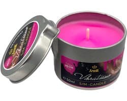 VIBRATISSIMO S/M CandleNeon Pink 50 ml I Lage Temperatuur I Wax Geurloos I Druppel voor Erotische Spelen I voor Koppels