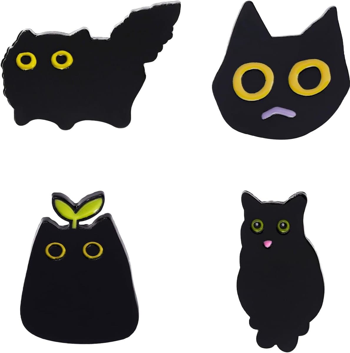 Broches, metalen kattenkopbadges, dierenreversnaalden, doe-het-zelf sieradengeschenkaccessoires, grappige cadeaus voor meisjes, geschikt voor alle soorten kleding, hoeden — afbeelding 1