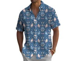 Hawaishirt Heren - Skull Shirt - Feest Kleding - Grafische Print - Korte Mouw - Multicolor
