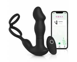 NØXA Rebel - Prostaat Stimulator met Cockring - Bestuurbaar met App - Afstandbediening - Anale Speeltjes voor Mannen - Anaal Vibrator - Sex Toys voor Mannen & Koppels - 3 in 1 - Zwart