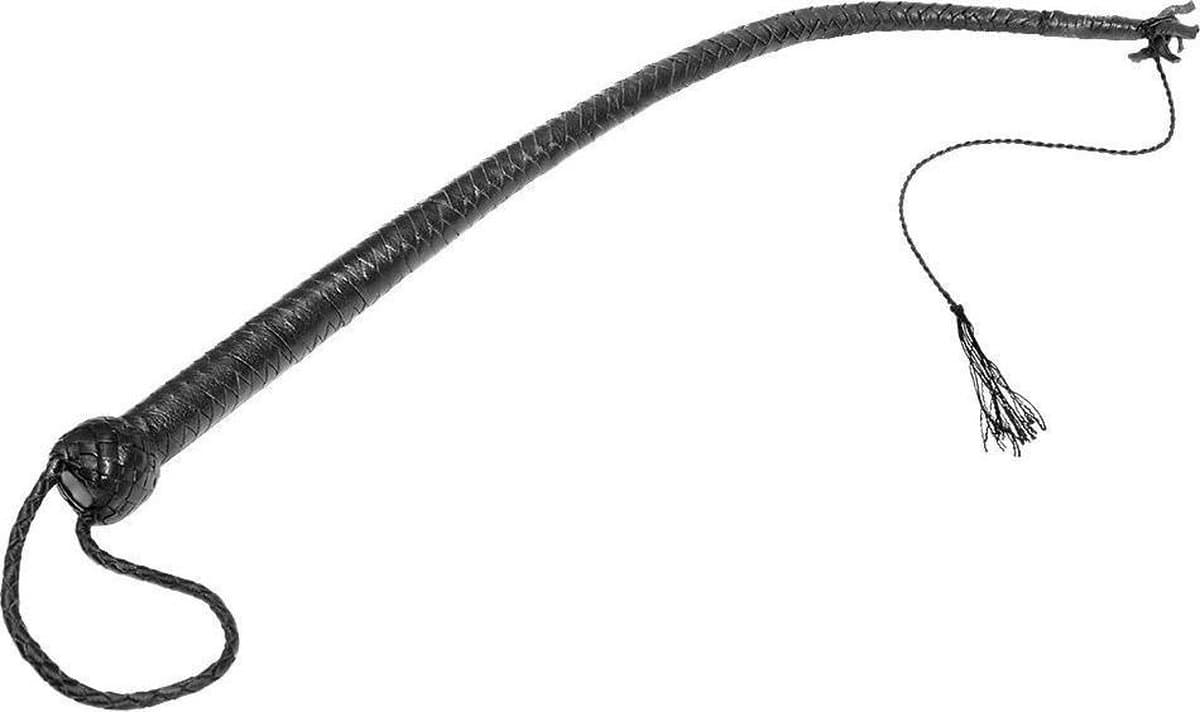 Kiotos - Lederen Single Tail Zweep – 60 cm – Zwart — afbeelding 1