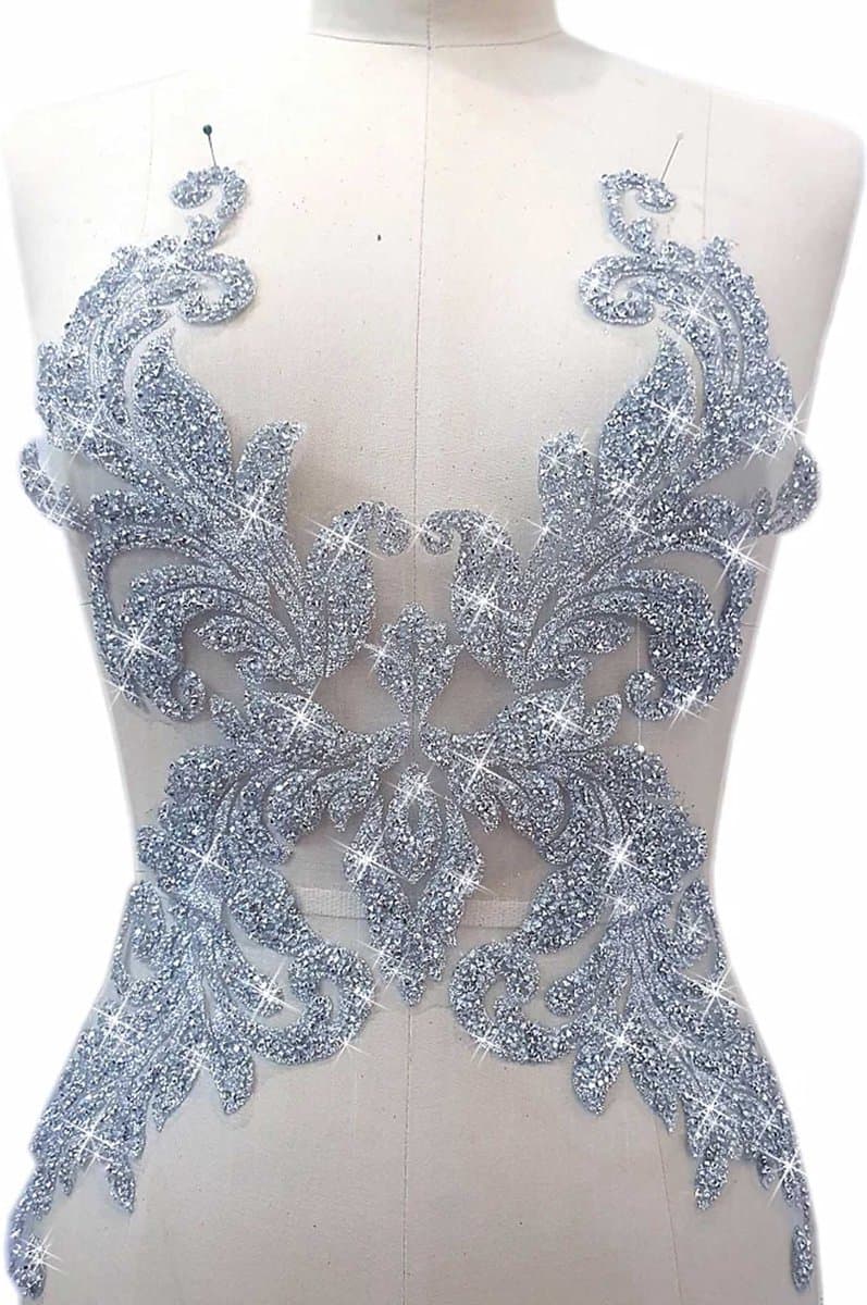Briljantjes Shine Bodycover Dames - Festival - Lingerie - Sexy - One Size - Zilver — afbeelding 1