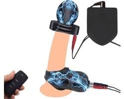 E-stim eikel en balzak - Elektrische stimulatie penis en scrotum - Stroom seks - Schok - BDSM - 2 in 1 luxe set - Goede kwaliteit
