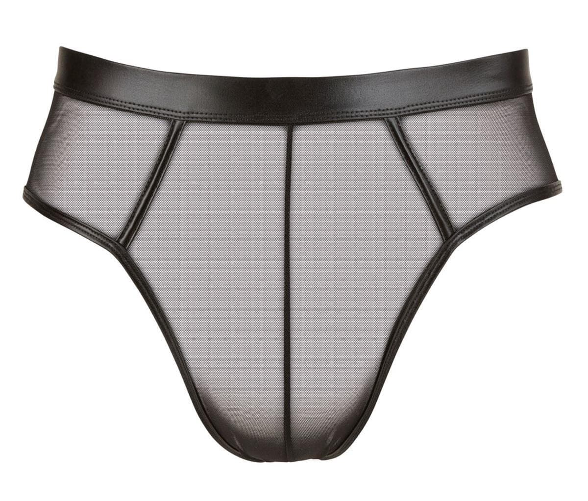 Wetlook Slip Met Open Achterkant - Zwart — afbeelding 1