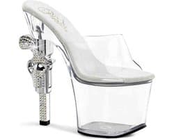 Pleaser - REVOLVER712 Muiltjes - Paaldans schoenen - 40 Shoes - Wit