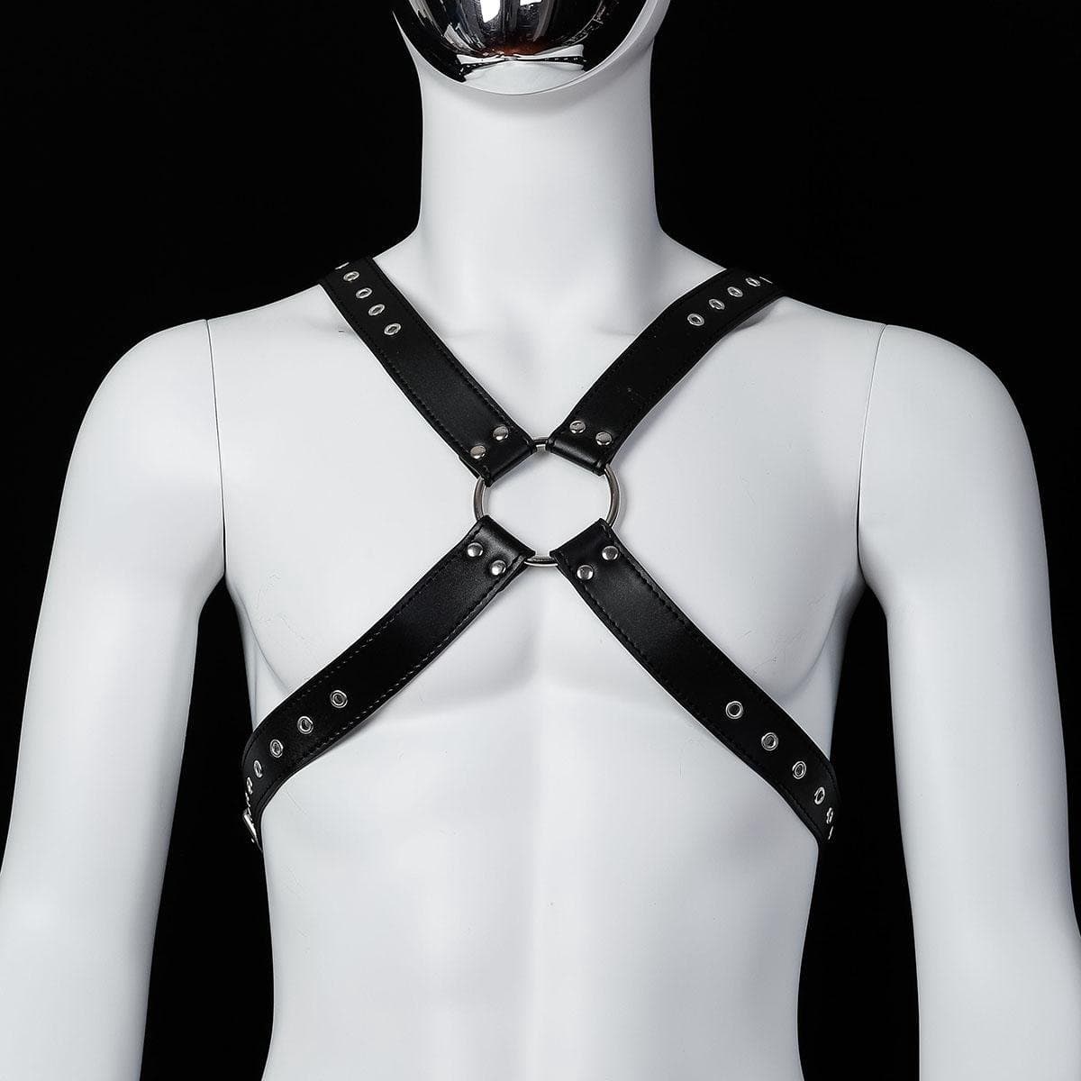Banoch | Chest harness Radin black - imitatie leren harnas voor man — afbeelding 1
