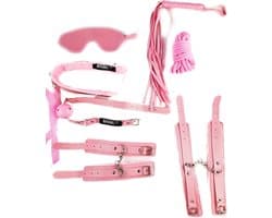 BNDGx® - Sex Toys - voor koppels - Set - SM Pakket - Bondage - Vastbinden - Kit - Startset - handboeien - Roze BDSM