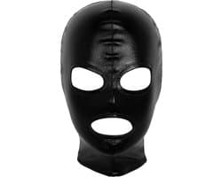 WiseGoods Luxe Latex Wetlook Masker - Feest Maskers - Sexy Kleren - Party Kleding - Erotiek Mask - Verkleden - Dames / Heren Zwart