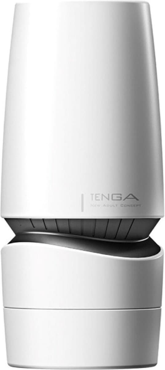 Tenga - Aero Silver Ring - Masturbator - Inclusief Droog Standaard - Wit — afbeelding 1