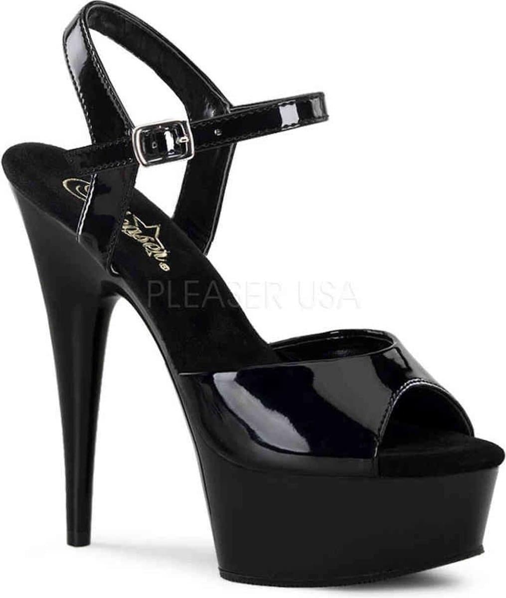 EU 39 = US 9 | DELIGHT-609 | 6 Heel, 1 3/4 PF Ankle Strap Sandal — afbeelding 1