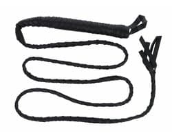 Henbrandt Lange zweep 200 cm - zwart - avonturier/cowboy verkleed accessoires Carnaval