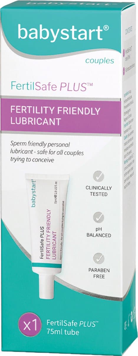 FertilSafe PLUS® – sperma vriendelijk glijmiddel - zwangerschap ondersteunend - 1x tube - 75ml - Babystart® — afbeelding 1