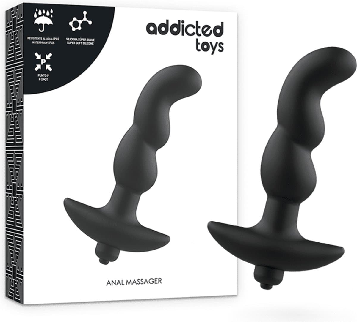 ADDICTED TOYS | Addicted Toys Anal Massager With Vibration Black | Prostate Massager | Anal Vibrator | Vibrator | Sex Toy for Man | Sex Toy for Couple — afbeelding 1