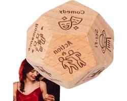 Romantische Dobbelstenen - Date Night Kubus - Romantische Avonden - Houten Materiaal - 3x3x3 cm - Niet gespecificeerd