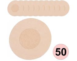 Fako Bijoux - 50x Tepelstickers - Tepelbedekker - Tepelplakkers - Tepel Stickers - Nipple Covers - Tepel BH - Rond - 25 Paar - 50 Stuks
