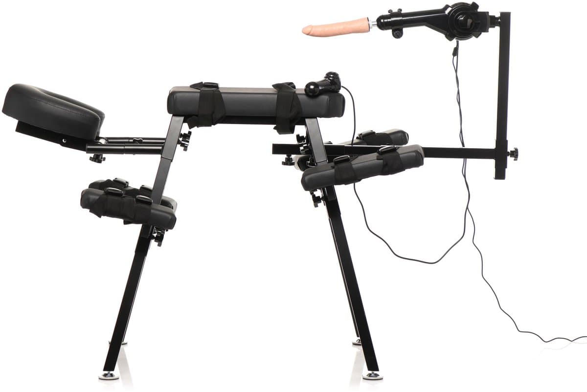XR Brands - Obedience Bench Met Seksmachine - Zwart — afbeelding 1