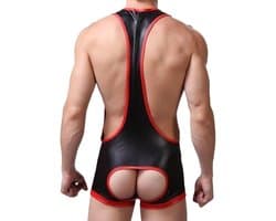 Heren jumpsuit open billen - Open catsuit - Erotisch en sexy - BDSM - tot 95KG