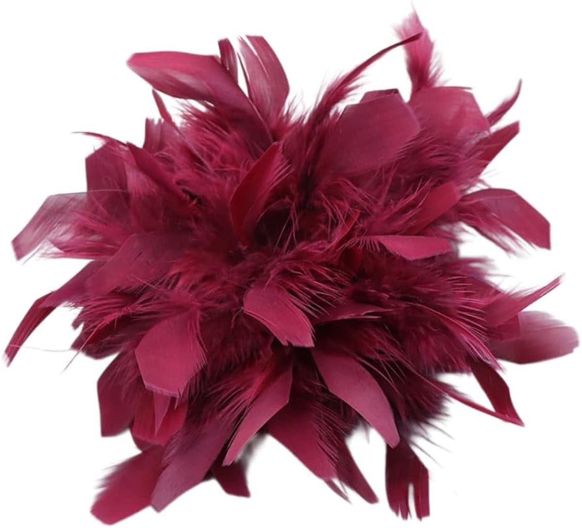 Veer haarspeld broche dames veerbroche kalkoenveer broche veerkorset vintage veren hoofdsieraad corsage haaraccessoires voor doe-het-zelf bruiloft feest verjaardag sieraden accessoires, wit — afbeelding 1