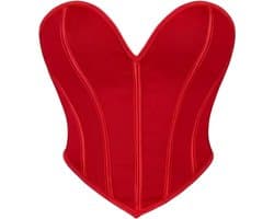 Dames Shapewear Corset Top – Sexy Corrigerend Ondergoed, Taille Corrigerend Korset, Slankmakende Bustier, Vintage Dameskleding - Rood - Maat S